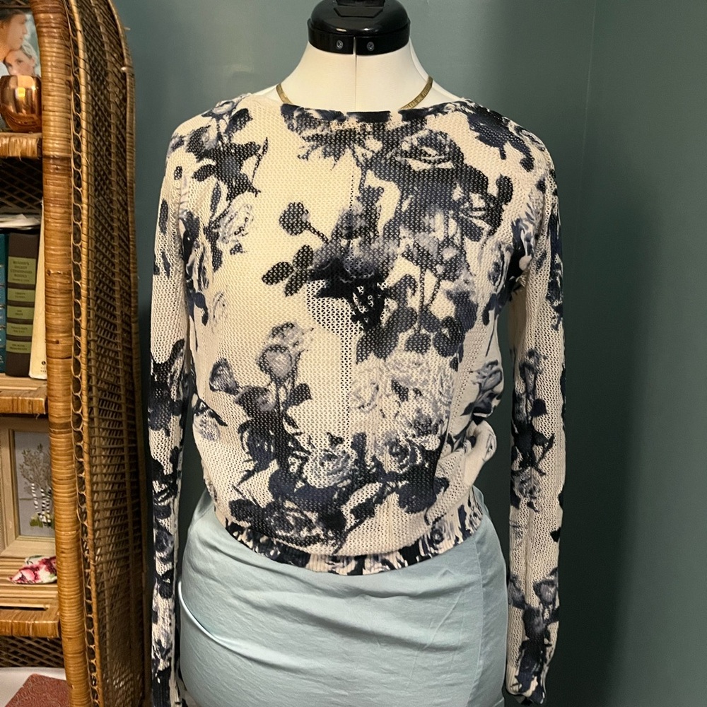 Urban Outfitters Blue Floral Sweater